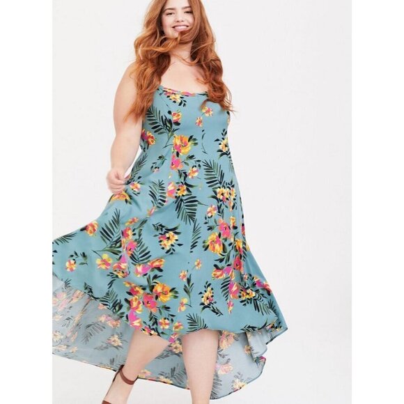 Torrid Women's Plus Size Challis High Low Maxi Dress - 2XL - Picture 1 of 9